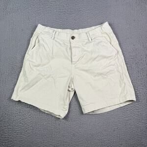 Bearbottom Shorts Mens L Beige Stretch 7” Chino Elastic Waist Stretch Pockets